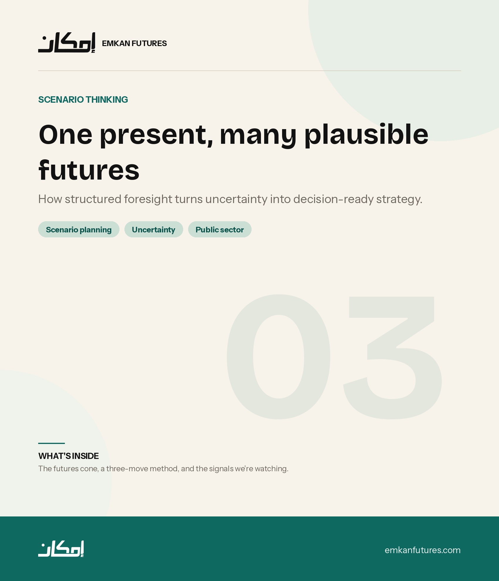 One present, many plausible futures — cover
